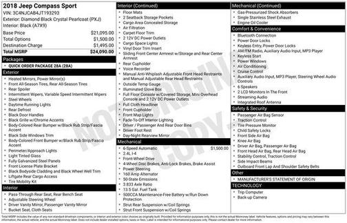 2018 Jeep Compass Sport