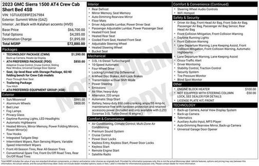 2023 GMC Sierra 1500 AT4