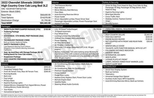 2022 Chevrolet Silverado 3500 High Country