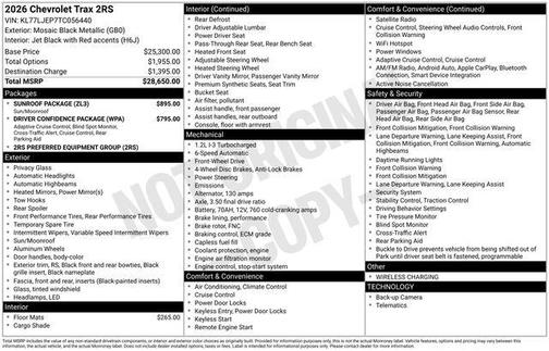 2026 Chevrolet Trax 2RS