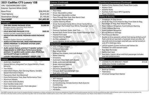 2021 Cadillac CT5 Luxury RWD