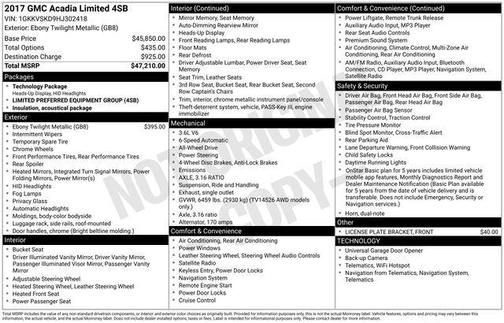 2017 GMC Acadia Limited Limited