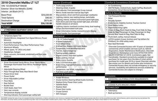 2018 Chevrolet Malibu LT