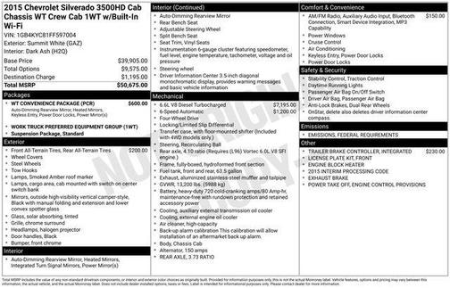 2015 Chevrolet Silverado 3500 WT