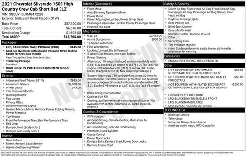 2021 Chevrolet Silverado 1500 High Country