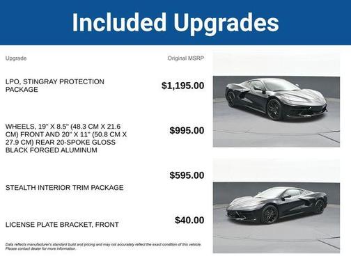 Black 2026 Chevrolet Corvette Stingray w/2LT