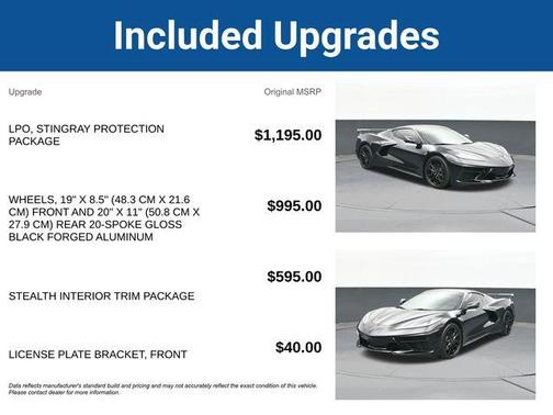Black 2026 Chevrolet Corvette Stingray w/2LT