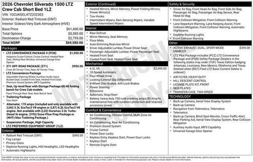 2026 Chevrolet Silverado 1500 LTZ