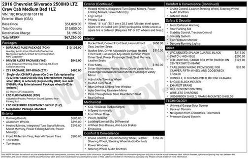 Black 2016 Chevrolet Silverado 2500 LTZ