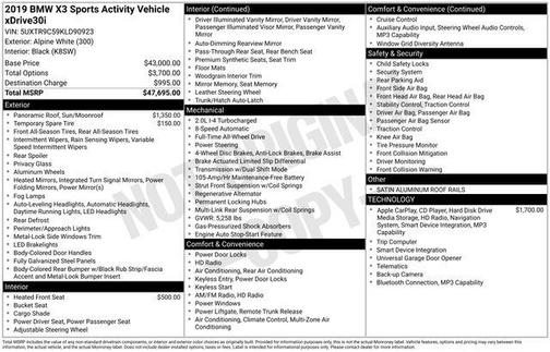 2019 BMW X3 xDrive30i