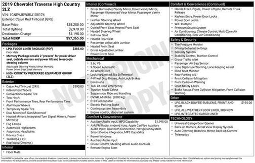 2019 Chevrolet Traverse High Country