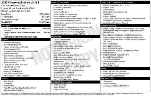 Mosaic Black Metallic 2023 Chevrolet Equinox LS
