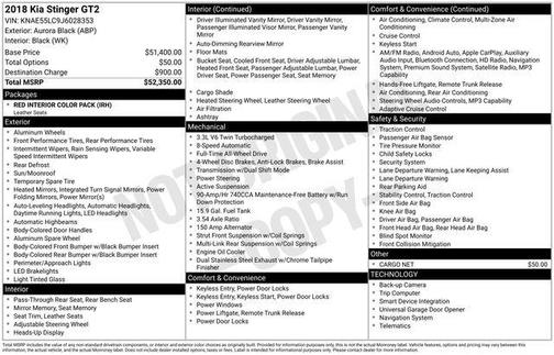 2018 Kia Stinger GT2