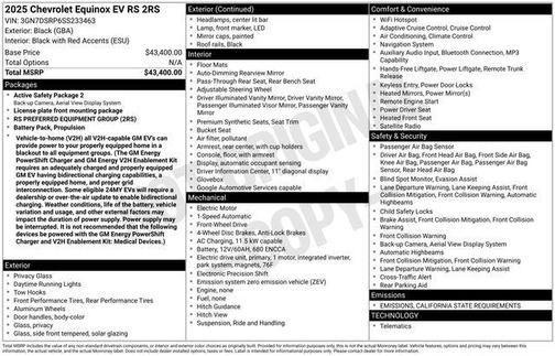 2025 Chevrolet Equinox EV RS