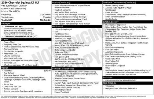 2026 Chevrolet Equinox LT