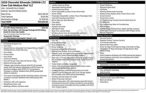 2020 Chevrolet Silverado 2500 LTZ