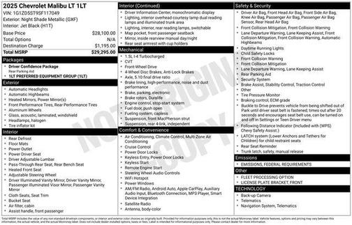 2025 Chevrolet Malibu LT