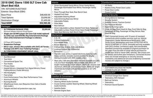 Onyx Black 2018 GMC Sierra 1500 SLT