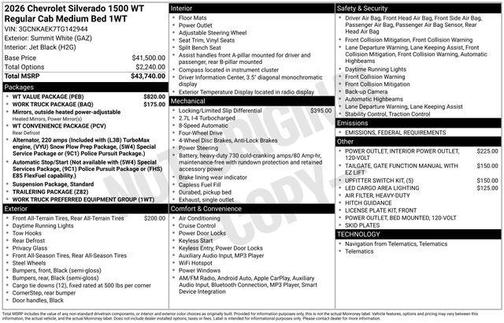 2026 Chevrolet Silverado 1500 WT