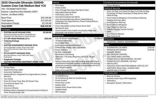 2025 Chevrolet Silverado 2500 Custom