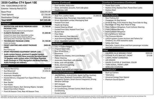 2020 Cadillac CT4 Sport
