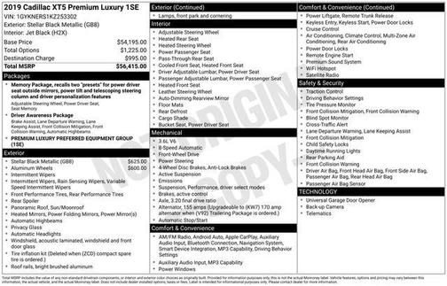 2019 Cadillac XT5 Premium Luxury