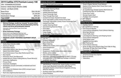 2019 Cadillac XT5 Premium Luxury