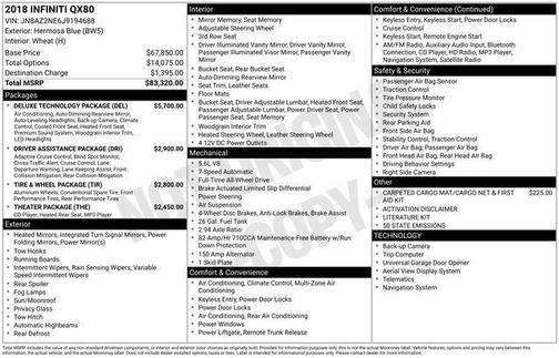 2018 INFINITI QX80 Base