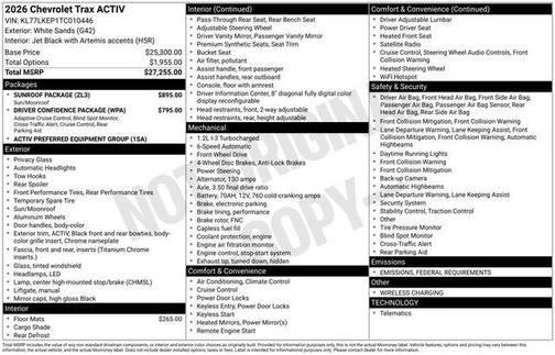 2026 Chevrolet Trax ACTIV