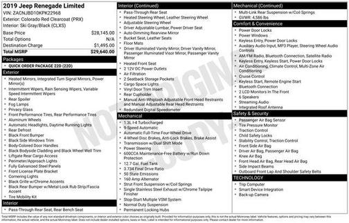 2019 Jeep Renegade Limited