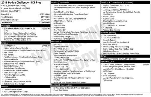 2018 Dodge Challenger SXT
