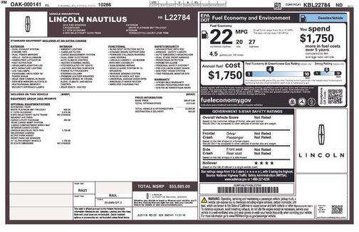 2019 Lincoln Nautilus Reserve