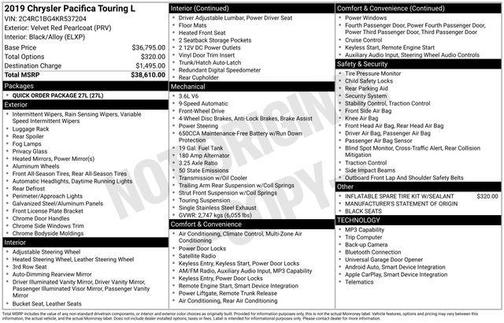 2019 Chrysler Pacifica Touring-L