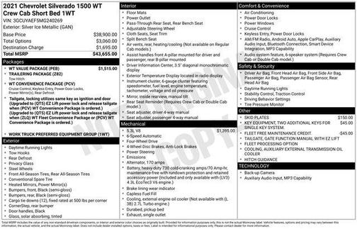 Silver Ice Metallic 2021 Chevrolet Silverado 1500 WT