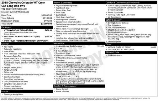 2018 Chevrolet Colorado WT