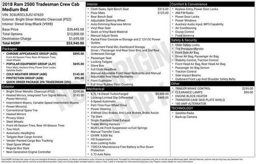 2018 RAM 2500 Tradesman