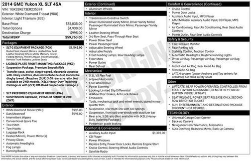 2014 GMC Yukon XL 1500 SLT