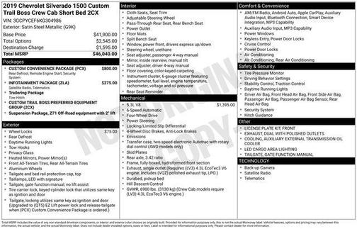 2019 Chevrolet Silverado 1500 Custom Trail Boss