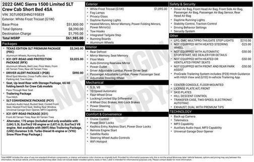 White Frost Tri-Coat 2022 GMC Sierra 1500 Limited SLT