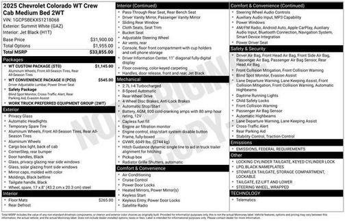 2025 Chevrolet Colorado WT