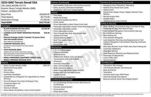 Ebony Twilight Metallic 2024 GMC Terrain Denali