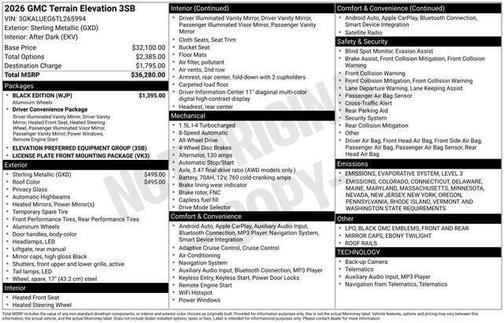 2026 GMC Terrain Elevation