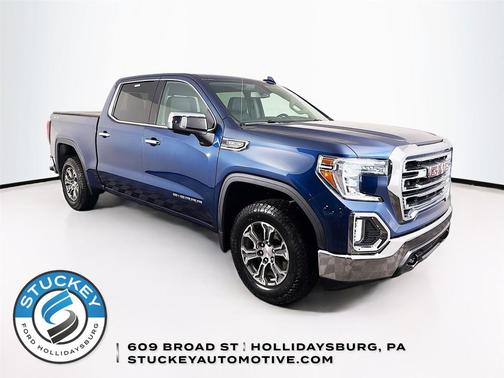 Pacific Blue Metallic 2021 GMC Sierra 1500 SLT