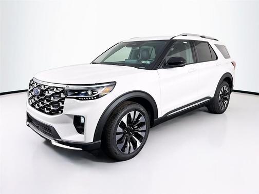 Star White Metallic Tri-Coat 2026 Ford Explorer Platinum