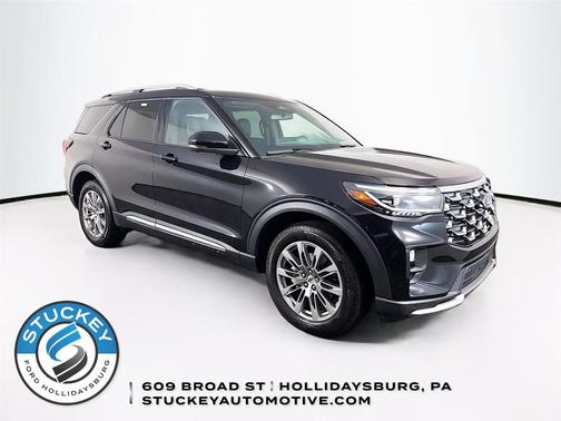 Agate Black Metallic 2025 Ford Explorer Platinum