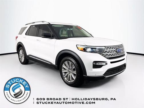 Star White Metallic Tri-Coat 2022 Ford Explorer Limited
