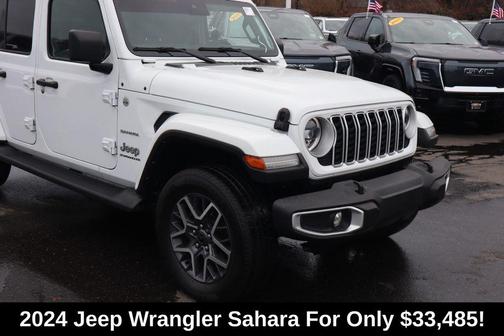 Bright White Clearcoat 2024 Jeep Wrangler 4-Door Sahara 4x4