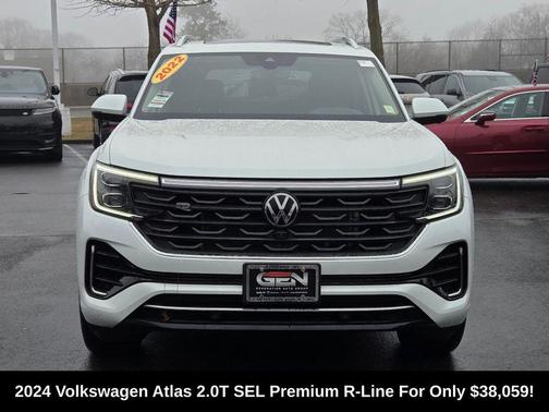 Opal White 2024 Volkswagen Atlas 2.0T SEL Premium R-Line 4MOTION