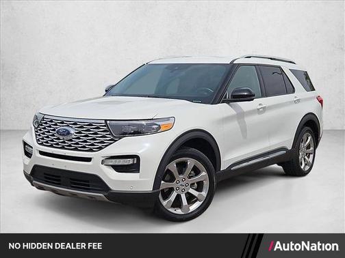 Star White Metallic Tri-Coat 2020 Ford Explorer Platinum