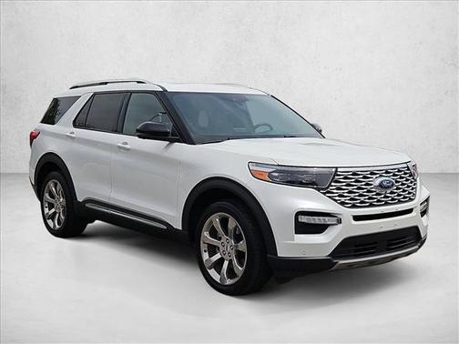 Star White Metallic Tri-Coat 2020 Ford Explorer Platinum